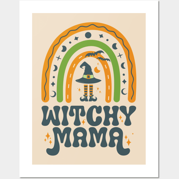 Witchy Mama Mom Halloween Wall Art by Fitastic